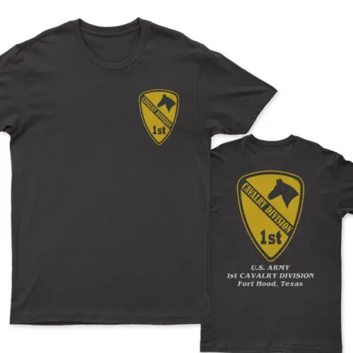 

US Army 1st Cavalry Division Veteran T-Shirt. Summer Cotton O-Neck Short Sleeve Mens T Shirt New Oversized Streetwear