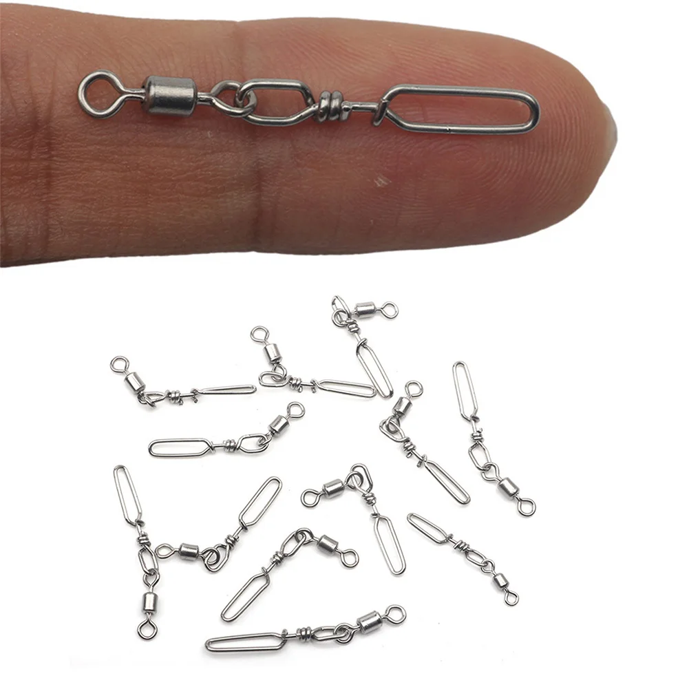 10pcs Long Line Clip Snap With Rolling Swivel Lock Snap Connector Tackle Tool Rolling Swivel For Fishhook Lure Fishing Accessory
10pcs Long Line Clip Snap With Rolling Swivel Lock Snap Connector Tackle Tool Rolling Swivel For Fishhook Lure Fishing Accessory