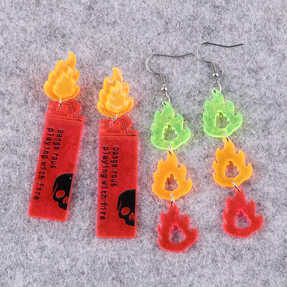 2023 Cute Acrylic Skull Lighter Flame Letters Drop Earrings for Women Cartoon Colorful Fire Dangle Earring Charm Jewelry Gifts
2023 Cute Acrylic Skull Lighter Flame Letters Drop Earrings for Women Cartoon Colorful Fire Dangle Earring Charm Jewelry Gifts