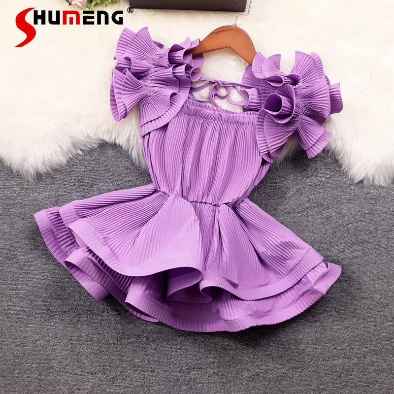 2023 Summer Women's Clothing New Sleeveless Solid Color Blouse Pleated Ruffled Three-Dimensional Chiffon Western Style Top
2023 Summer Women's Clothing New Sleeveless Solid Color Blouse Pleated Ruffled Three-Dimensional Chiffon Western Style Top