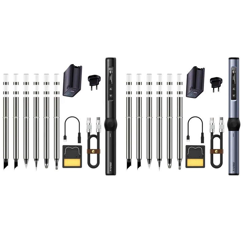 FNIRSI HS-01 Smart Electric Soldering Iron PD 65W Adjustable Fast Heat Soldering Iron+6Xsoldering Heads (High Configuration)
FNIRSI HS-01 Smart Electric Soldering Iron PD 65W Adjustable Fast Heat Soldering Iron+6Xsoldering Heads (High Configuration)
