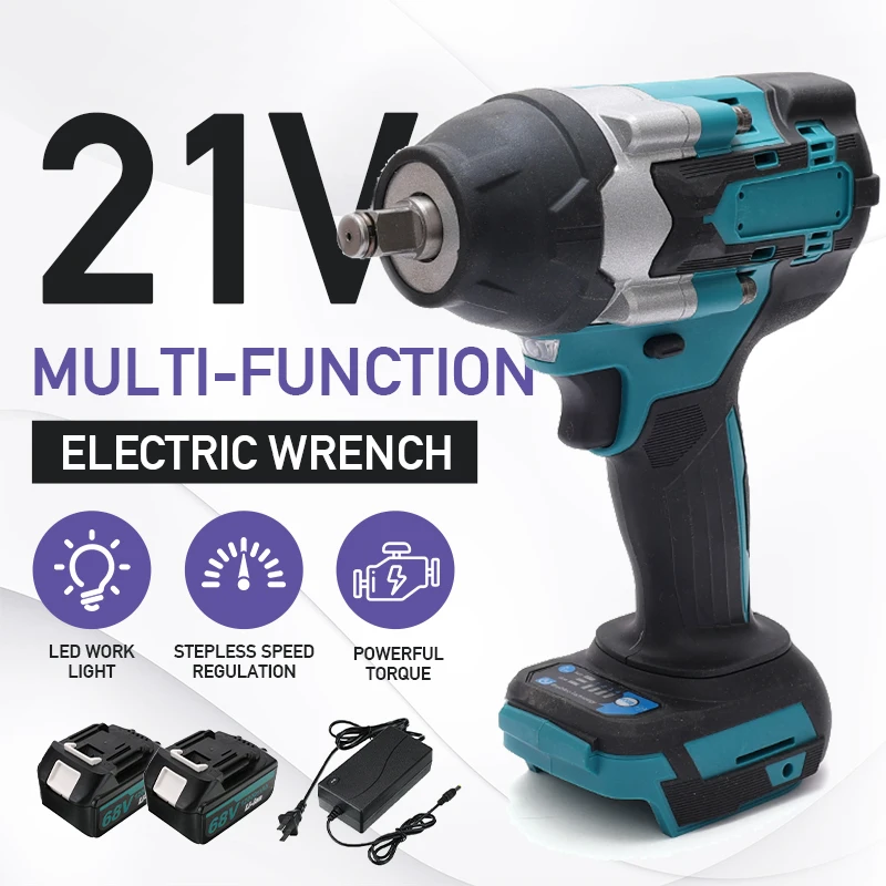 2000Nm Torque Cordless Wrench Brushless Electric Impact Wrench Powerful 1/2" Battery Wrench Power Tool For Makita 18V Battery
2000Nm Torque Cordless Wrench Brushless Electric Impact Wrench Powerful 1/2" Battery Wrench Power Tool For Makita 18V Battery