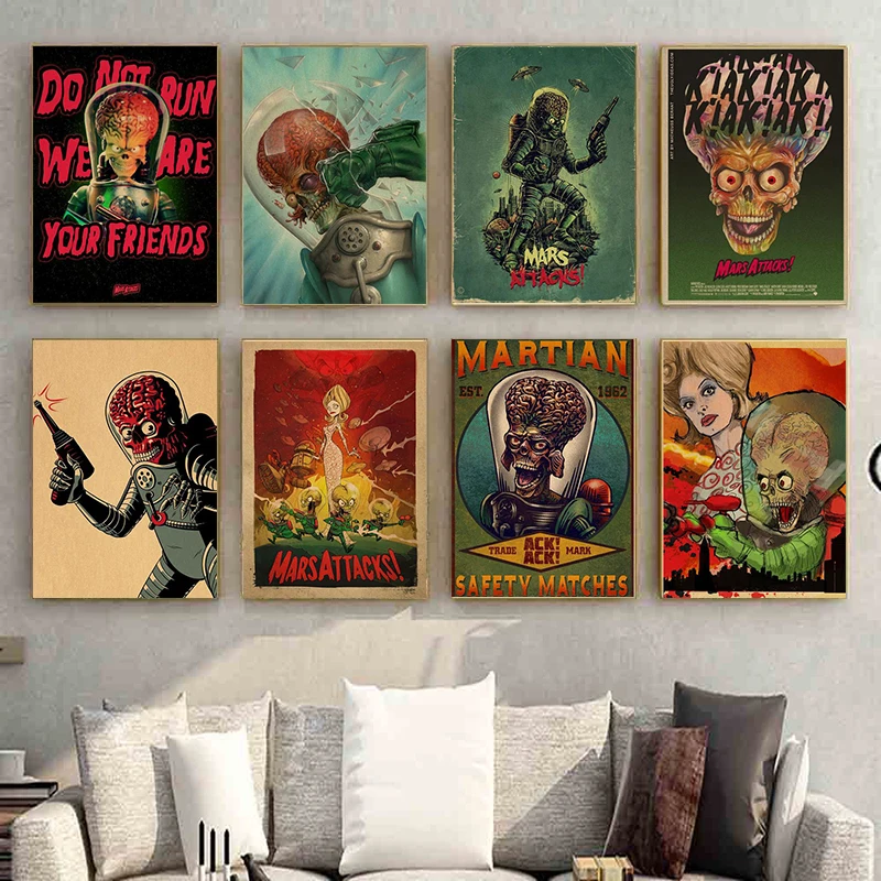 Абстрактная Картина на холсте «атаки Марса», плакат и принты, классический фильм, художественные настенные картины для гостиной
Абстрактная Картина на холсте «атаки Марса», плакат и принты, классический фильм, художественные настенные картины для гостиной