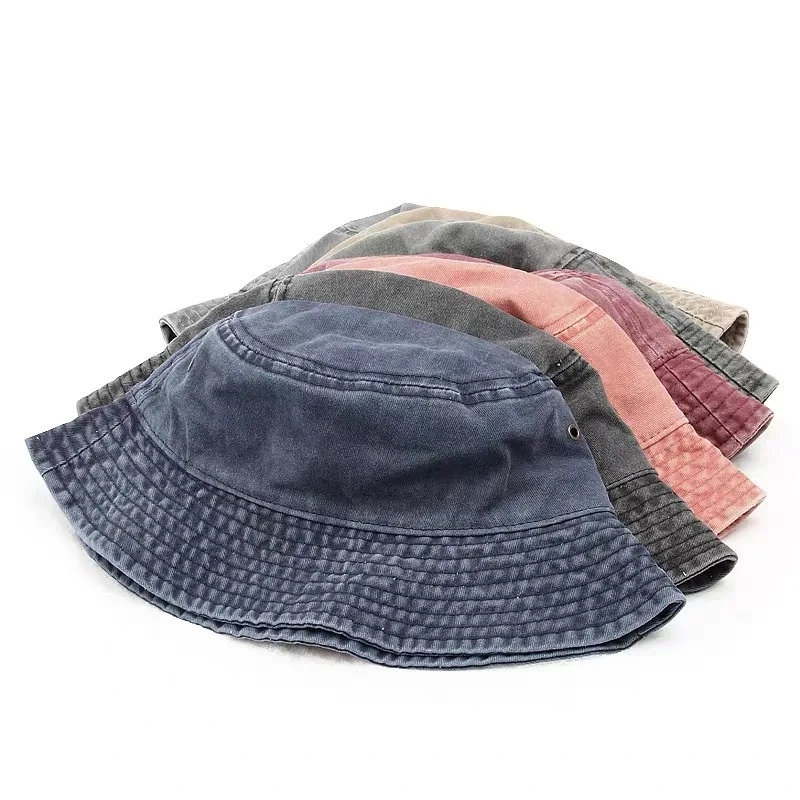 Solid Washed Denim Cotton Bucket Hats Women Fisherman Hat Unisex Bob Caps Hip Hop Gorros Men Panama Windproof Bucket Hat Outdoor
Solid Washed Denim Cotton Bucket Hats Women Fisherman Hat Unisex Bob Caps Hip Hop Gorros Men Panama Windproof Bucket Hat Outdoor