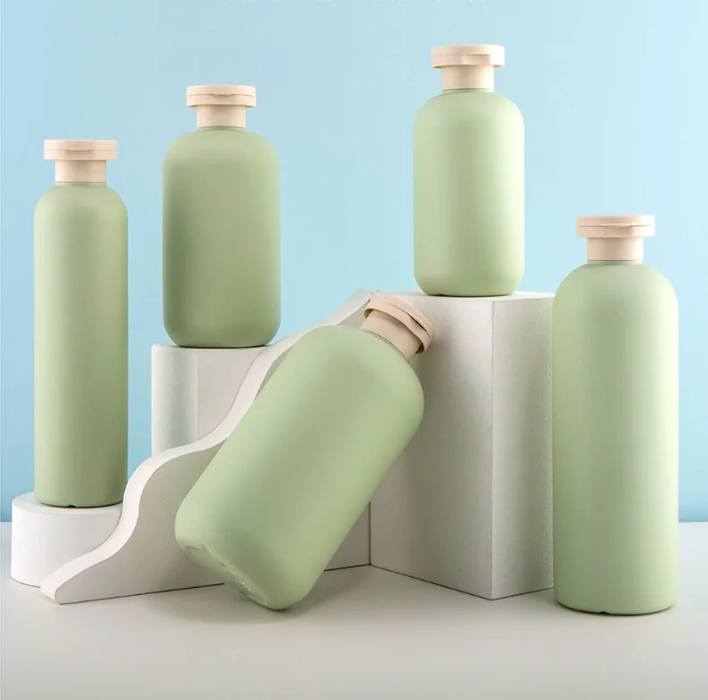 

Avocado Green Plastic Shampoo Shower Gel Foaming Soap Dispensers Refillable Bottles Flip Cover Pump Lotion Bottles Travel Bottle