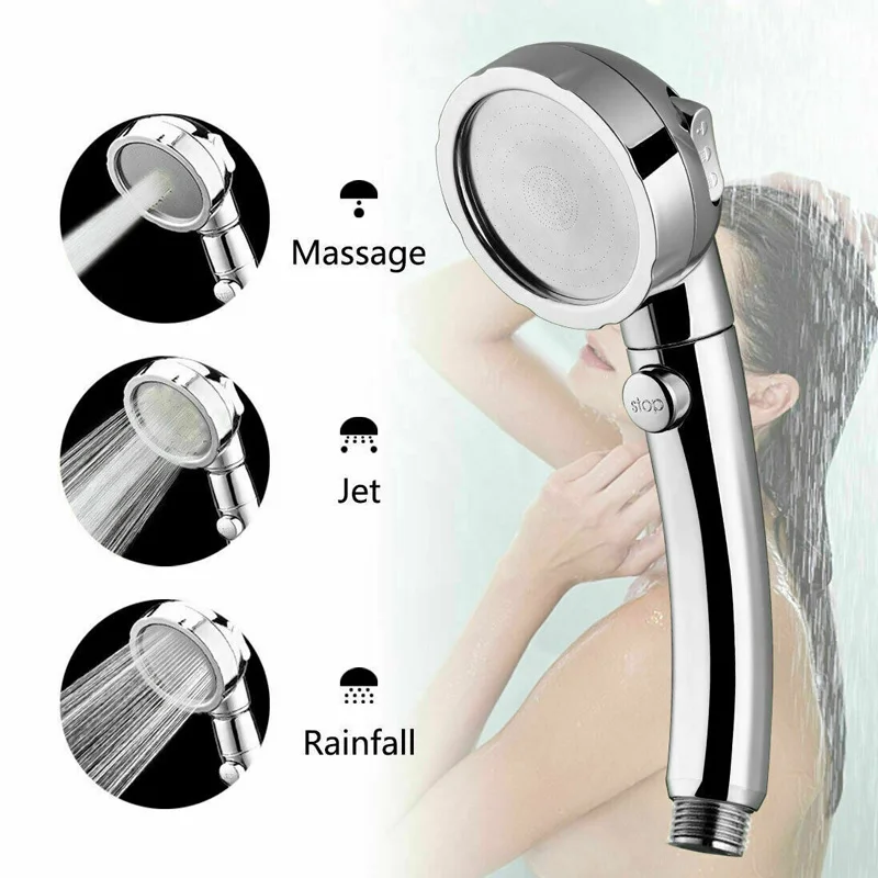 Hand-held Shower Head Three-speed Pressurized Shower Head One-button Water Stop Pressurized Shower Head Bathroom Supplies
Hand-held Shower Head Three-speed Pressurized Shower Head One-button Water Stop Pressurized Shower Head Bathroom Supplies