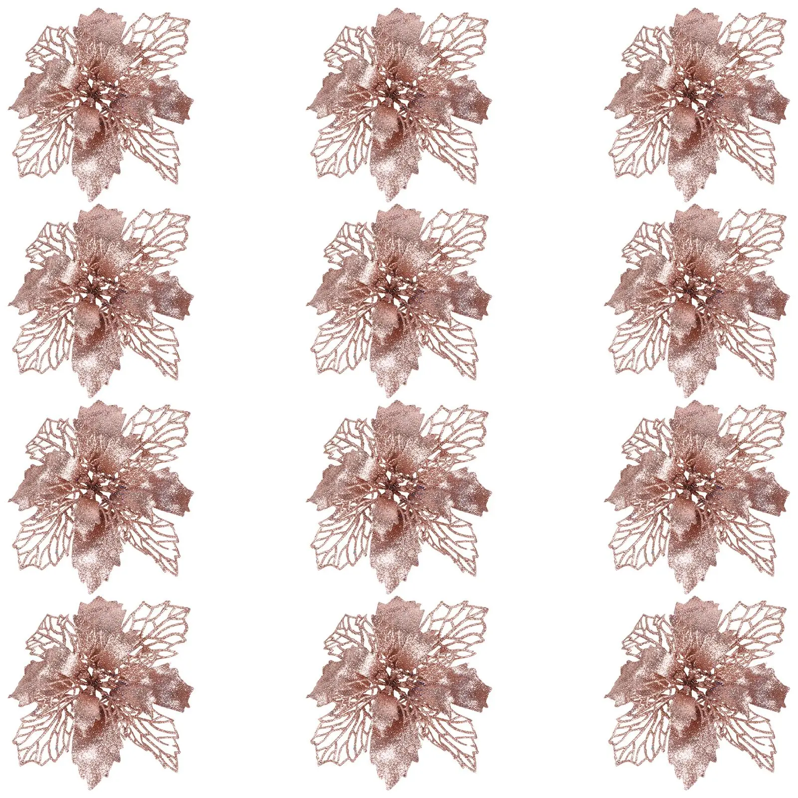 1 Set 12Pcs Christmas Tree Decors Glitter Poinsettia Flowers Christmas Tree Decor Glitter Poinsettia Flowers Hollow Fake Flowers
1 Set 12Pcs Christmas Tree Decors Glitter Poinsettia Flowers Christmas Tree Decor Glitter Poinsettia Flowers Hollow Fake Flowers