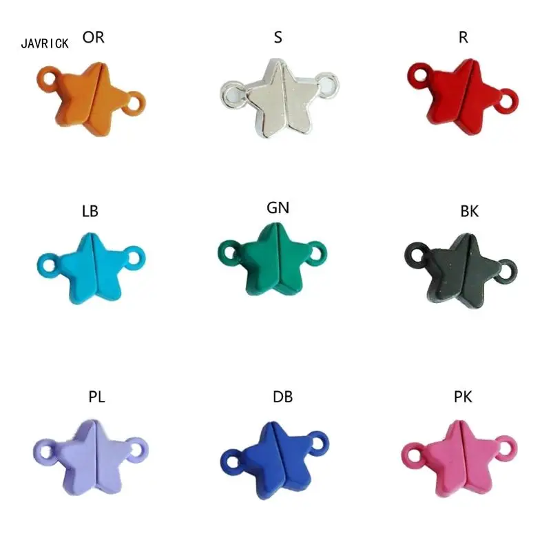 5 пар цветных магнитных застежек-звездочек для ожерелья «сделай сам», удобный разъем на конце браслета, магнитная отрывная
5 пар цветных магнитных застежек-звездочек для ожерелья «сделай сам», удобный разъем на конце браслета, магнитная отрывная