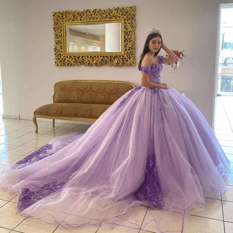 ANGELSBRIDEP Lilac Quinceanera Dresses Off the Shoulder Lace Applique Beaded Crystals Tulle Sweet 16 Vestidos De Quinceañera
ANGELSBRIDEP Lilac Quinceanera Dresses Off the Shoulder Lace Applique Beaded Crystals Tulle Sweet 16 Vestidos De Quinceañera