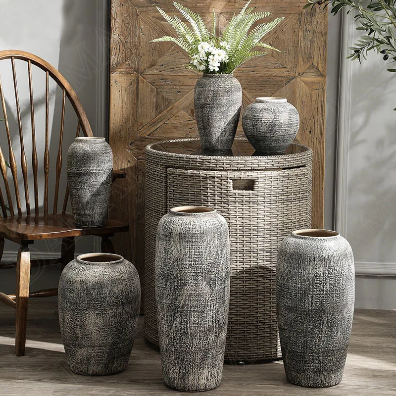 Retro Ceramic Vases Creativity Stripe Relief Living Room Landing Flower Vase Western Restaurant Decorative Vase Home Decoration
Retro Ceramic Vases Creativity Stripe Relief Living Room Landing Flower Vase Western Restaurant Decorative Vase Home Decoration
