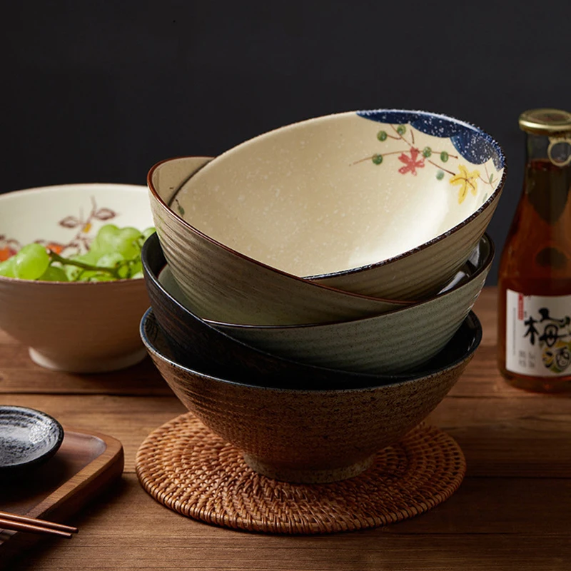 1200ml Ceramic Soup Bowl Japanese Retro Style Noodle Salad Bowl Cereal Dessert Snack Bowl Kitchen Tableware Microwave Safe 1pc
1200ml Ceramic Soup Bowl Japanese Retro Style Noodle Salad Bowl Cereal Dessert Snack Bowl Kitchen Tableware Microwave Safe 1pc