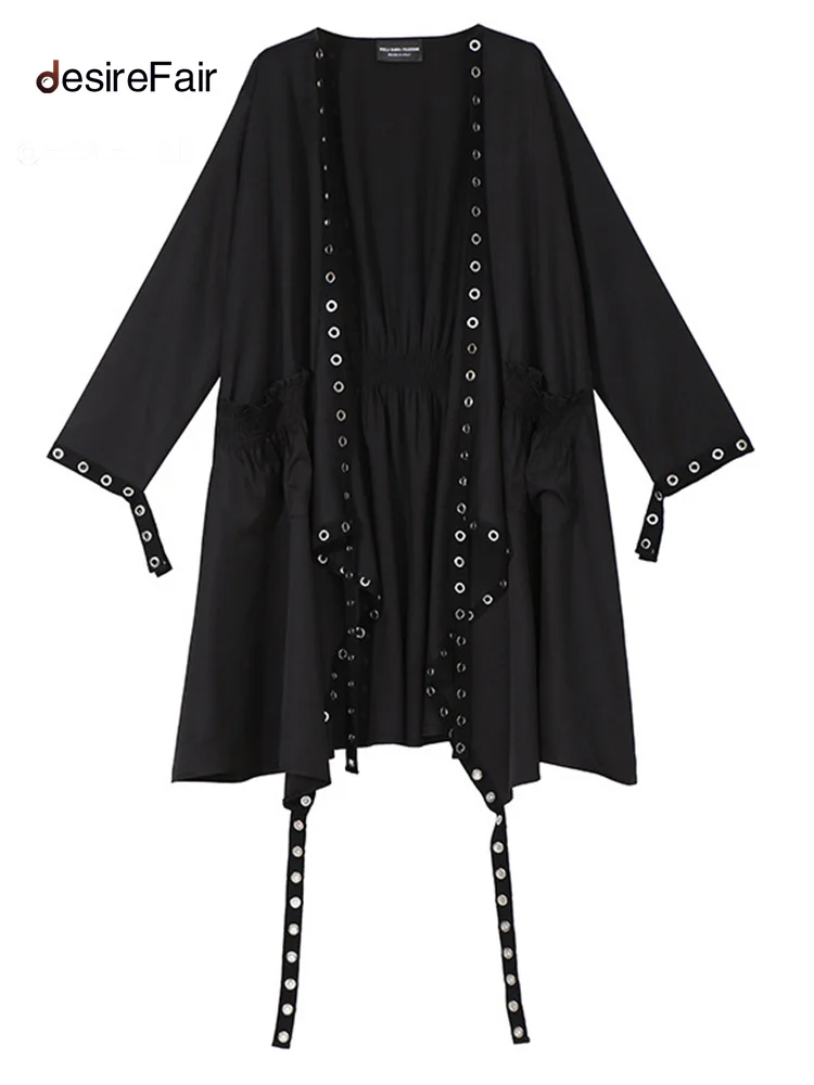 desireFair Loose Type Long Sleeve Cardigan Fashion Design Women Clothing Thin Rivets Decorated Casual Street Style Windbreaker
desireFair Loose Type Long Sleeve Cardigan Fashion Design Women Clothing Thin Rivets Decorated Casual Street Style Windbreaker