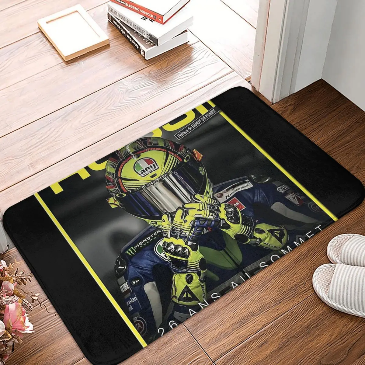 

Moto Gp Rossi Race Racing Racer Non-slip Rug Doormat Living Room Mat Cool Balcony Carpet Home Decor