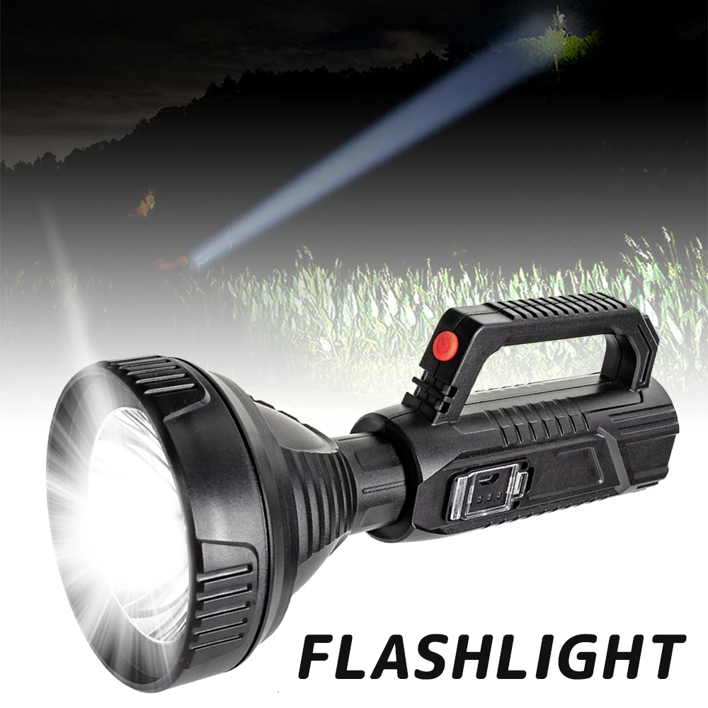 New USB Rechargeable Spotlight Super Bright LED Tactical Flashlight with 2 Modes Waterproof Outdoor Torch Light Intelligent
New USB Rechargeable Spotlight Super Bright LED Tactical Flashlight with 2 Modes Waterproof Outdoor Torch Light Intelligent