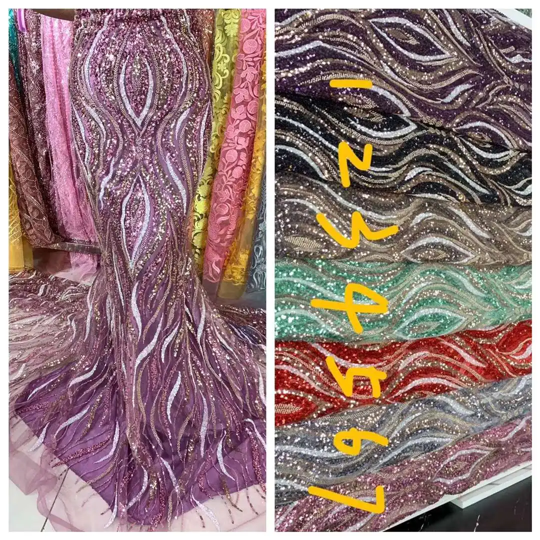 Luxury Lace Fabric 2023 High Quality Groom Net Lace Material African Nigerian Beade Sequins Lace Fabrics For Party Dress 5 Yards
Luxury Lace Fabric 2023 High Quality Groom Net Lace Material African Nigerian Beade Sequins Lace Fabrics For Party Dress 5 Yards