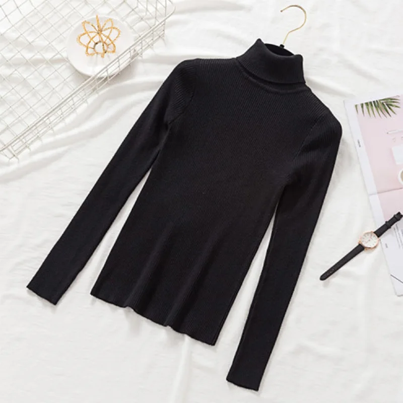 Women Knit Pullover Sweater Winter Skinny Elastic Basic Turtleneck Black Sweater Autumn Winter Long Sleeve Warm Soft Pullovers
Women Knit Pullover Sweater Winter Skinny Elastic Basic Turtleneck Black Sweater Autumn Winter Long Sleeve Warm Soft Pullovers