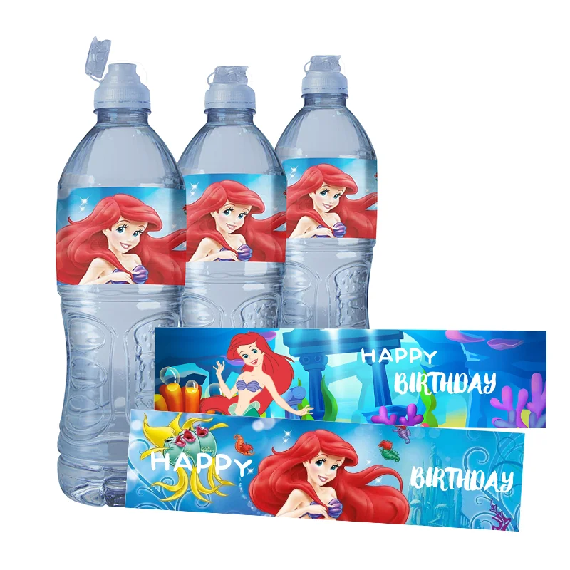 24pcs The Little Mermaid Mineral Water Bottle Custom Label Sticker Happy Birthday Water Bottle Wrappers Kid Birthday Party Decor
24pcs The Little Mermaid Mineral Water Bottle Custom Label Sticker Happy Birthday Water Bottle Wrappers Kid Birthday Party Decor