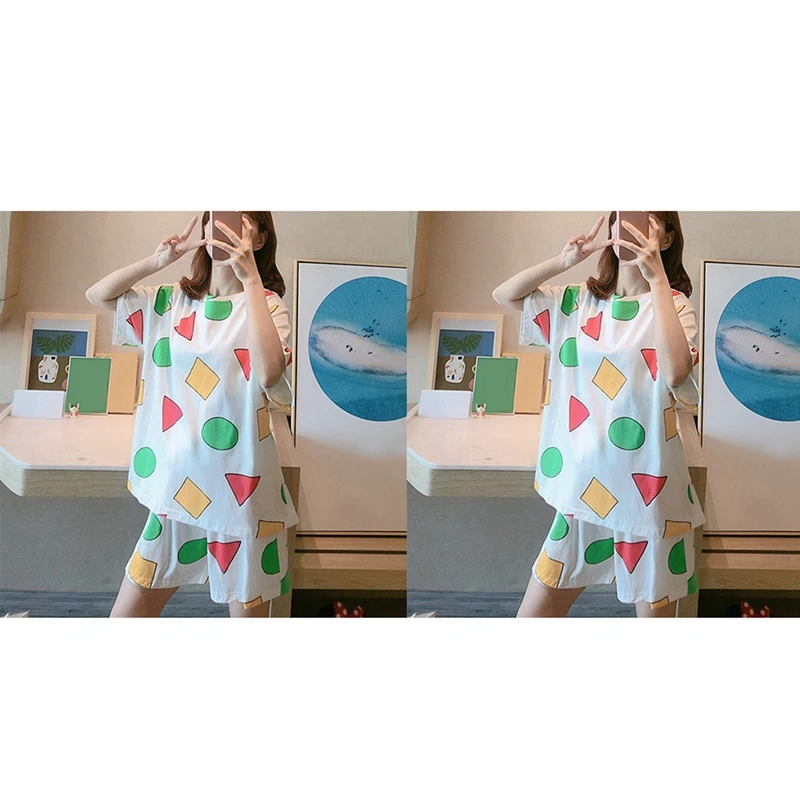 2X Pajamas Short-Sleeved Korean Cartoon Fresh And Thin Home Service 2-Piece White L
2X Pajamas Short-Sleeved Korean Cartoon Fresh And Thin Home Service 2-Piece White L