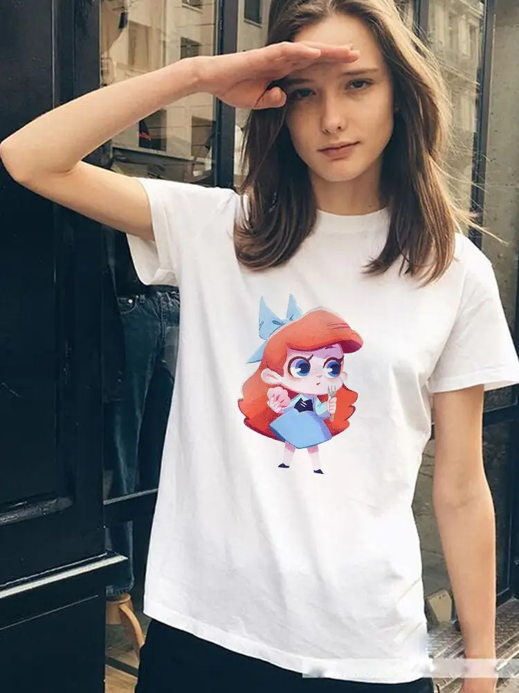 T Shirt Disney Women Summer Lovely Princess Comfortable All-Match T-Shirt Aesthetic Pattern Tshirt Casual Modern Disney Ariel
T Shirt Disney Women Summer Lovely Princess Comfortable All-Match T-Shirt Aesthetic Pattern Tshirt Casual Modern Disney Ariel