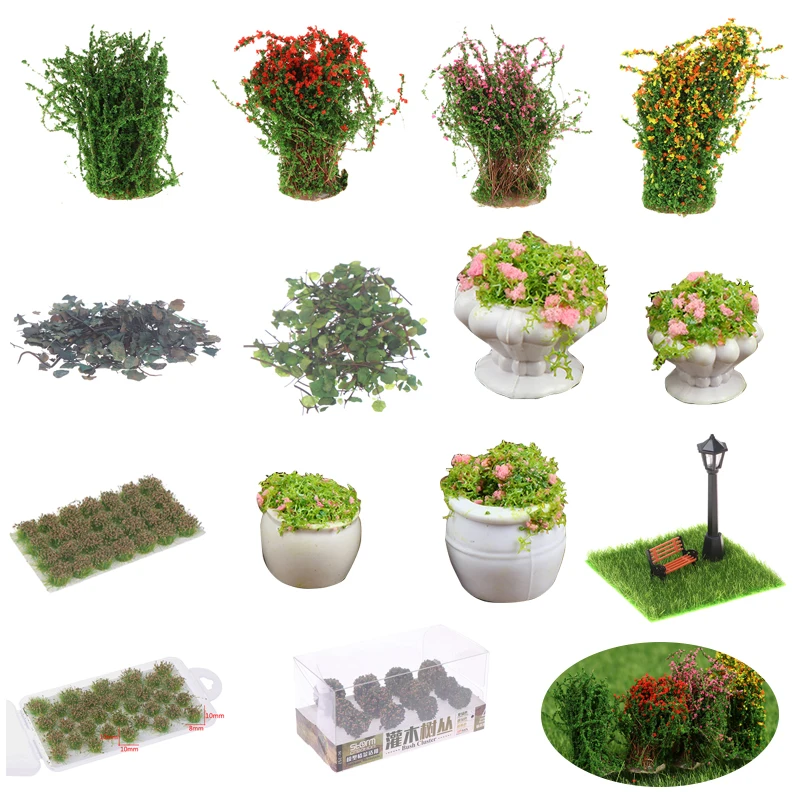 Кукольный дом, трава, Садовый дом, сборка, песочный стол, цветочный кластер, «сделай сам», миниатюрный садовый декор, «сделай сам», кукольный ...