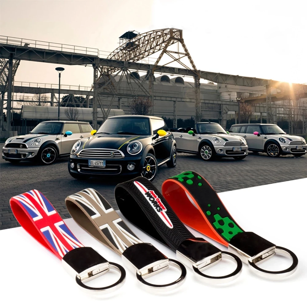 

Union Jack Car Key Ring Pendant Zinc Alloy Key Chain For MINI Cooper JCW One F54 F60 R55 R60 COUNTRYMAN CLUBMAN Car Accessories
