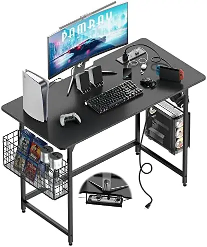 inch Computer Desk with Built-in Outlet & USB Charging Port Home Office Desk with Cable Trough and Under Desk Cable Manageme
inch Computer Desk with Built-in Outlet & USB Charging Port Home Office Desk with Cable Trough and Under Desk Cable Manageme