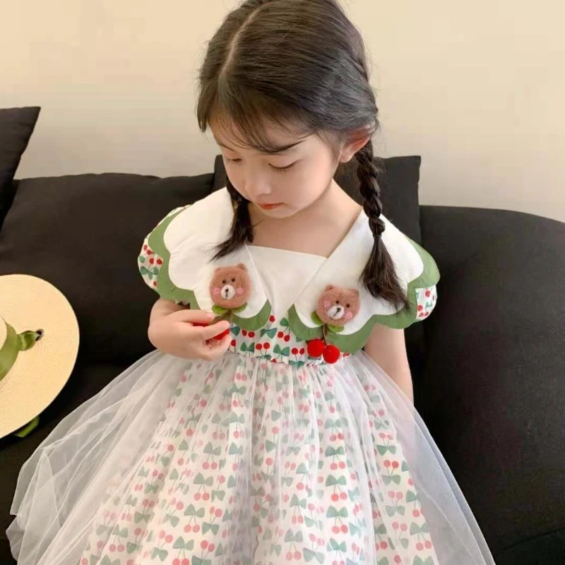 Платье для девочек, Новинка лета 2022, модное Сетчатое платье принцессы с мультяшным медведем, детская одежда, свадебное платье, детское плать...
Платье для девочек, Новинка лета 2022, модное Сетчатое платье принцессы с мультяшным медведем, детская одежда, свадебное платье, детское плать...