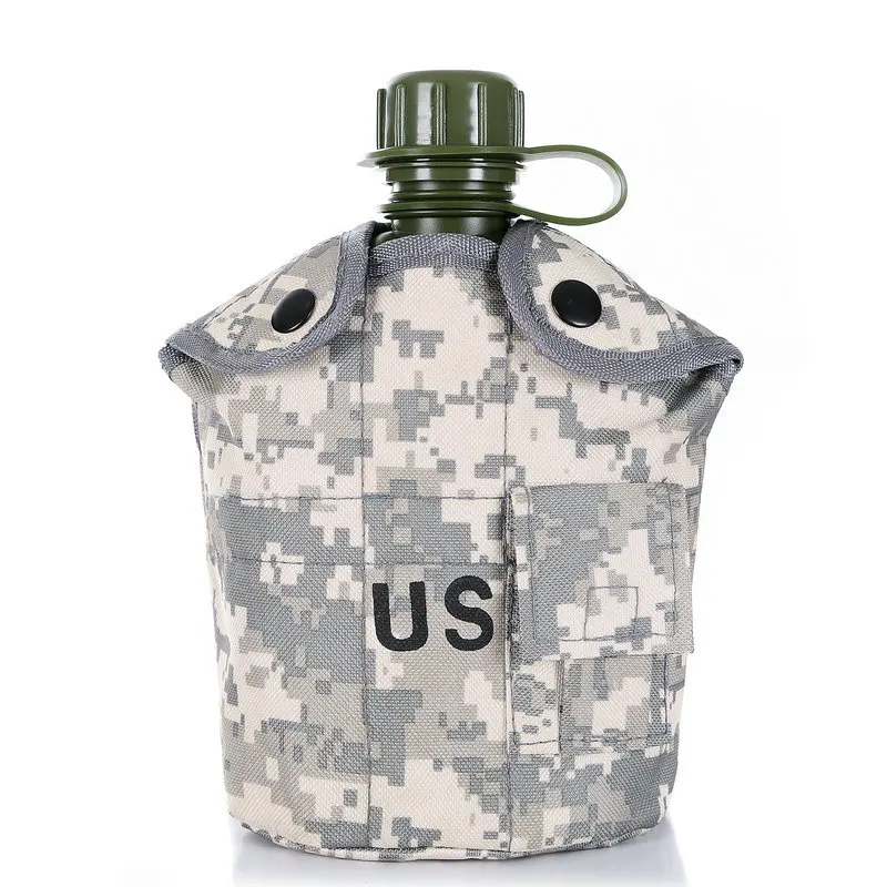 

1L Outdoor Tactical Water Bottle Military Army Flask Canteen Cup Lunch Box Kettle Set for Camping Hiking Backpacking Survival