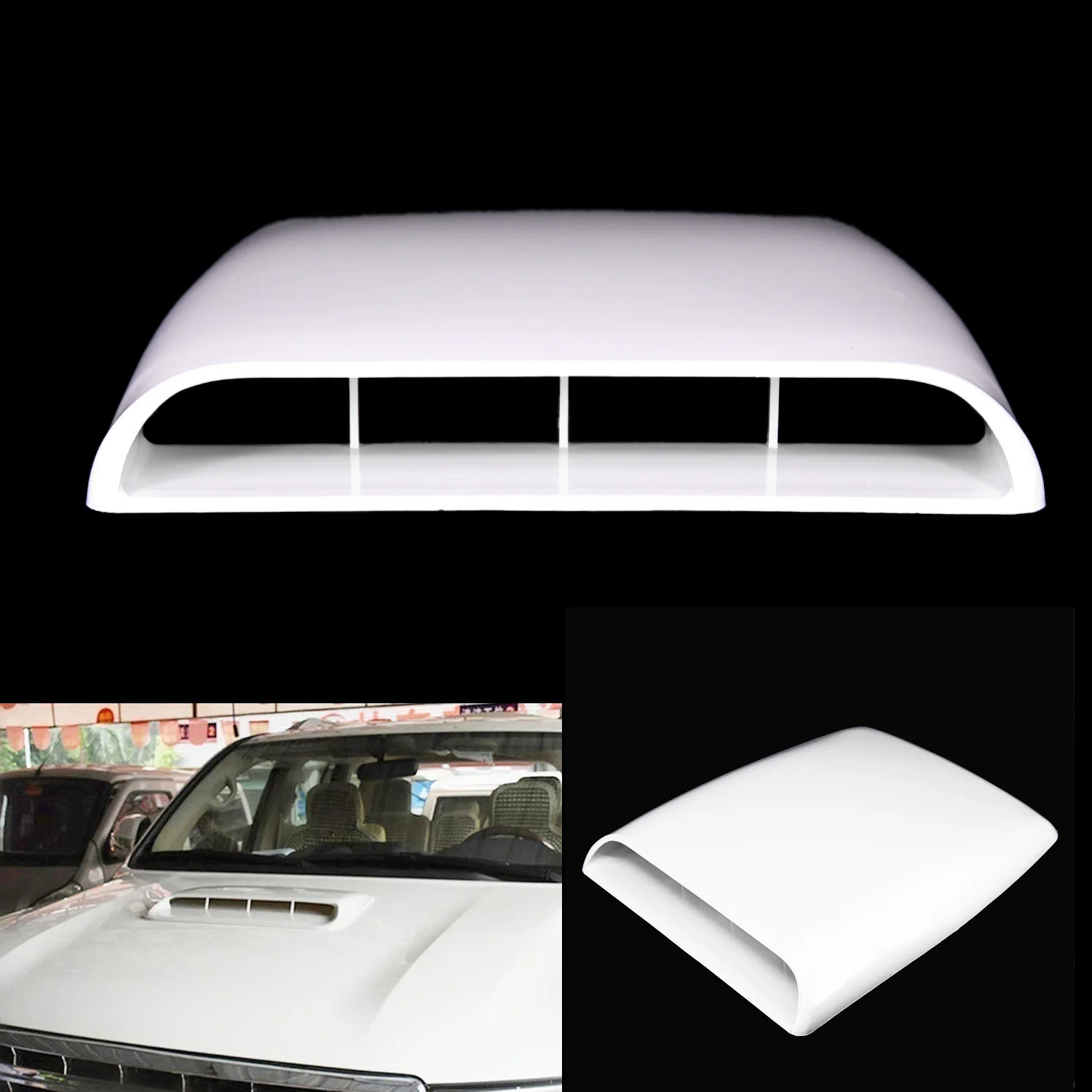 

Car Cover Roof Decor Base Decorative Air Flow Intake Hood Scoop Vent Bonnet Universal Durable Useful Part Tool