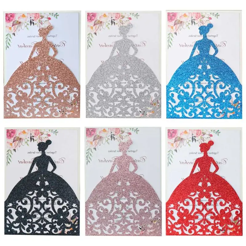 10pcs/set Pretty Girl Holiday Invitations Card Hollow Glitter Paper Envelopes Wedding Party Supplies
10pcs/set Pretty Girl Holiday Invitations Card Hollow Glitter Paper Envelopes Wedding Party Supplies