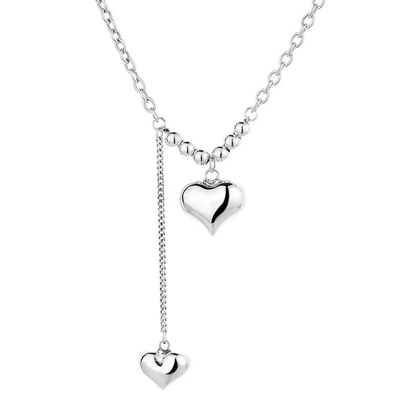 358L ZFSILVER Fashion Trendy Silver S925 Retro Simple Small Big Tassel Heart Necklace Women Charms Jewelry Accessories Match-all
358L ZFSILVER Fashion Trendy Silver S925 Retro Simple Small Big Tassel Heart Necklace Women Charms Jewelry Accessories Match-all