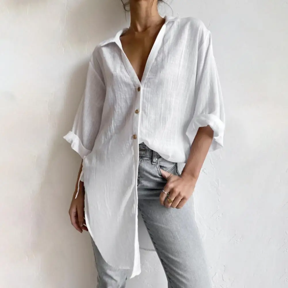 Women Fall Shirt Solid Color Loose Cardigan Lady Shirt Buttons Warm Single-breasted Women Spring Blouse Female Garment
Women Fall Shirt Solid Color Loose Cardigan Lady Shirt Buttons Warm Single-breasted Women Spring Blouse Female Garment