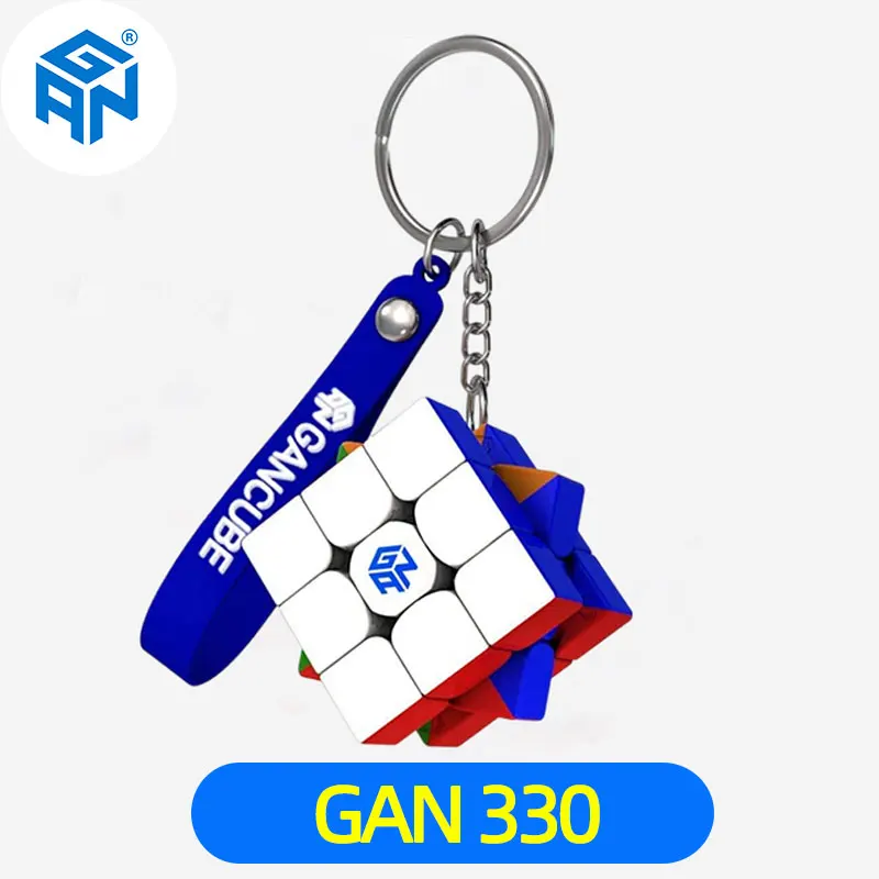 

GAN 330 Magic Cube Key Buckl 3x3 Mini GAN330 Chain Professional 3x3x3 Speed Puzzle Fidget Children's Toys Pendant Magico Cubo