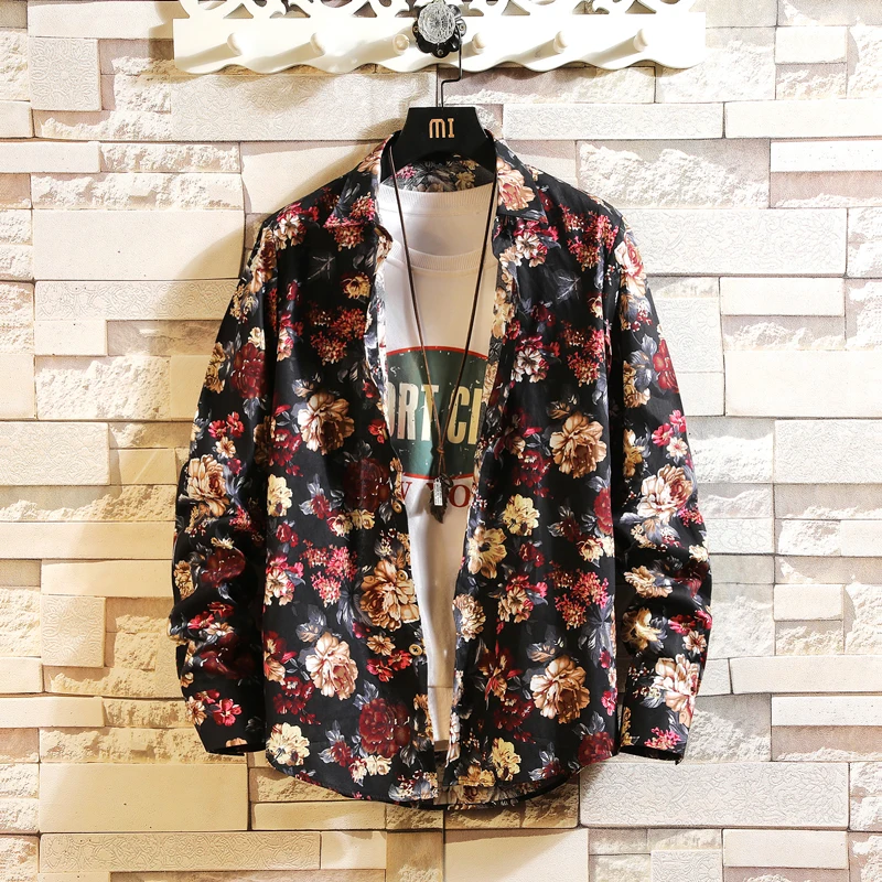 Fashion Splice Flower Shirt Printing Man Camisa Masculina Spring New Pattern Long Sleeve Slim Fit Shirts Nightclub Chemise Homme
Fashion Splice Flower Shirt Printing Man Camisa Masculina Spring New Pattern Long Sleeve Slim Fit Shirts Nightclub Chemise Homme