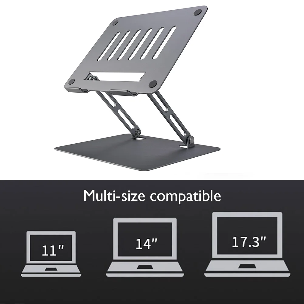 Adjustable Foldable Holder 360 Rotating Cooling Bracket Support Aluminum Alloy Laptop Stand Holder Hollowed Out for 10-17.3 Inch
Adjustable Foldable Holder 360 Rotating Cooling Bracket Support Aluminum Alloy Laptop Stand Holder Hollowed Out for 10-17.3 Inch