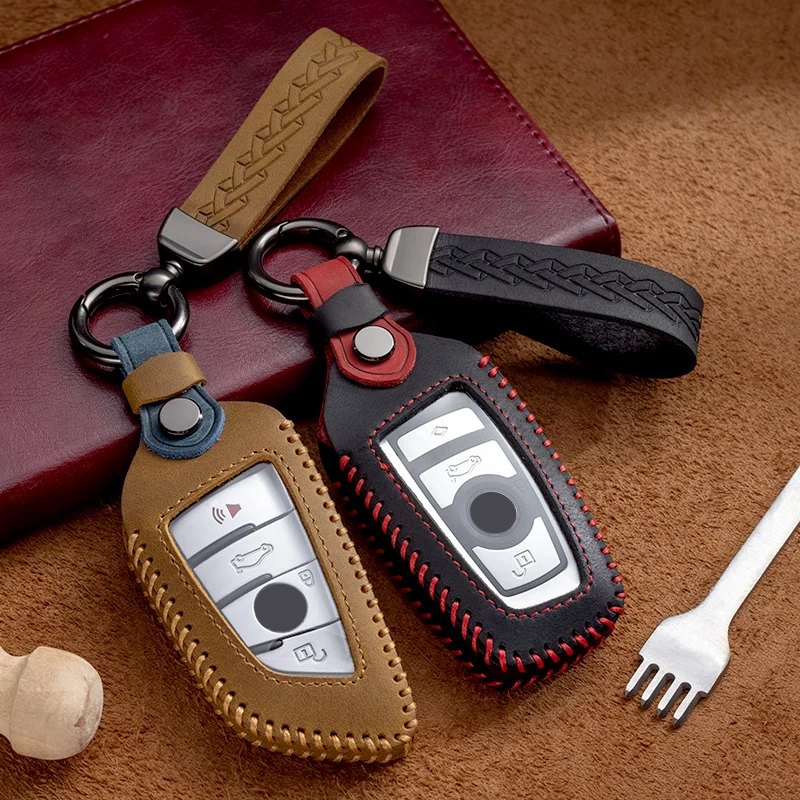 Genuine Leather Handmade Car Key Cover key Case For BMW X1 X5 F22 F20 F26 F48 F10 F07 F30 F18 X3 X4 F25 F15 F32 F16 F34 G30 G20
Genuine Leather Handmade Car Key Cover key Case For BMW X1 X5 F22 F20 F26 F48 F10 F07 F30 F18 X3 X4 F25 F15 F32 F16 F34 G30 G20