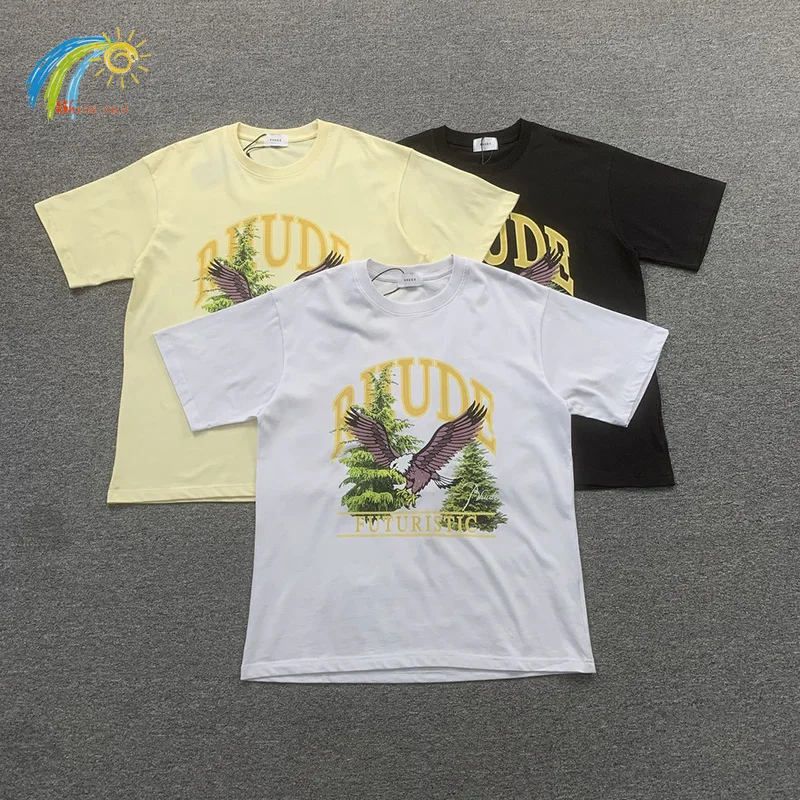 Hip Hop Eagle Printing Loose RHUDE T-Shirt Men Women Black White Apricot Tee Top Streetwear Short Sleeve Inside Tags
Hip Hop Eagle Printing Loose RHUDE T-Shirt Men Women Black White Apricot Tee Top Streetwear Short Sleeve Inside Tags