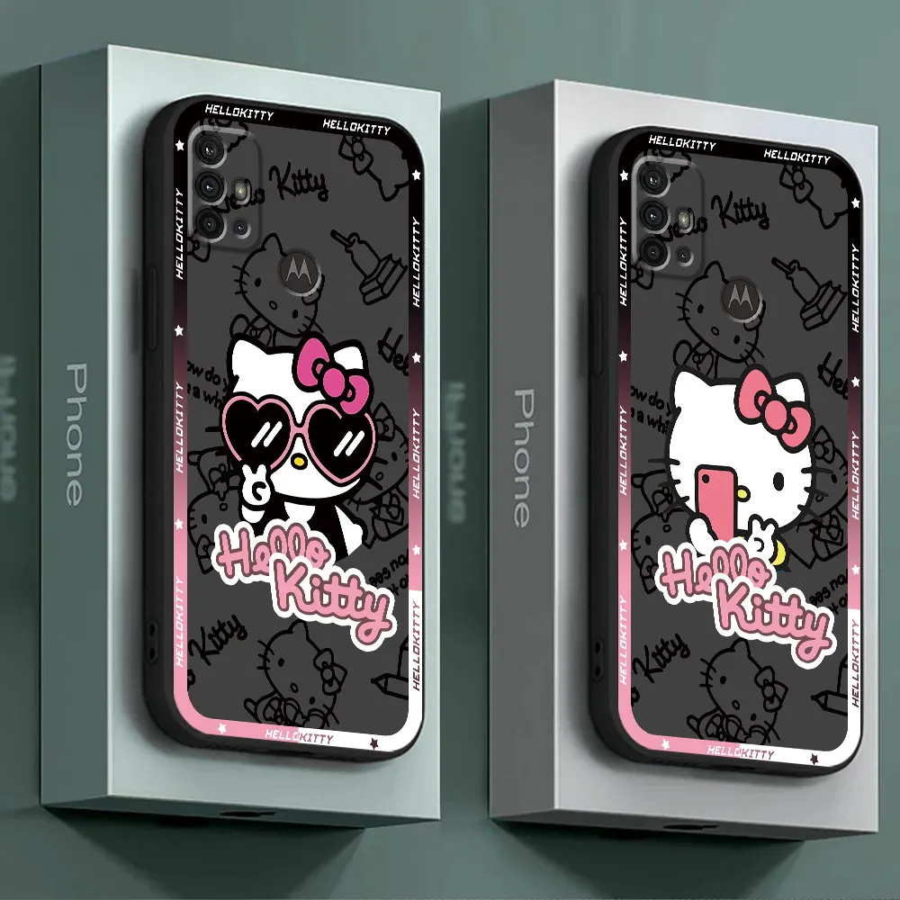 Чехол Hello Kitty для Motorola Moto G32 G52 G53 G71 G72 G30 G60 G31 G73 G60s G22 G50 G51