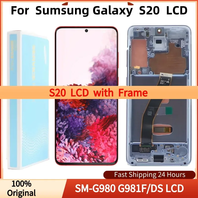 100%Original 6.2"AMOLED Display For Samsung Galaxy S20 LCD With Frame SMG980 G980F LCD Touch Screen Digitizer Assembly With dots
100%Original 6.2"AMOLED Display For Samsung Galaxy S20 LCD With Frame SMG980 G980F LCD Touch Screen Digitizer Assembly With dots