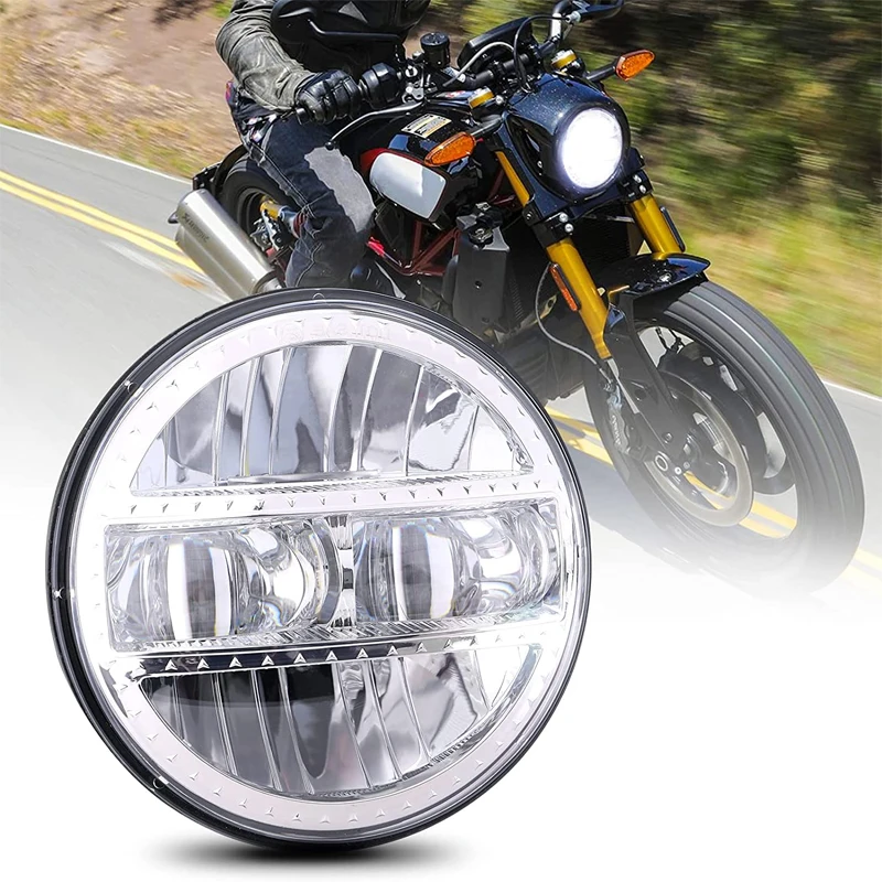 Motorcycle LED Headlight 5.75" 5 3/4 inch Round Headlamp Waterproof Moto Light For Harley Sportster 1200 XL1200L Custom XL1200C 
Motorcycle LED Headlight 5.75" 5 3/4 inch Round Headlamp Waterproof Moto Light For Harley Sportster 1200 XL1200L Custom XL1200C