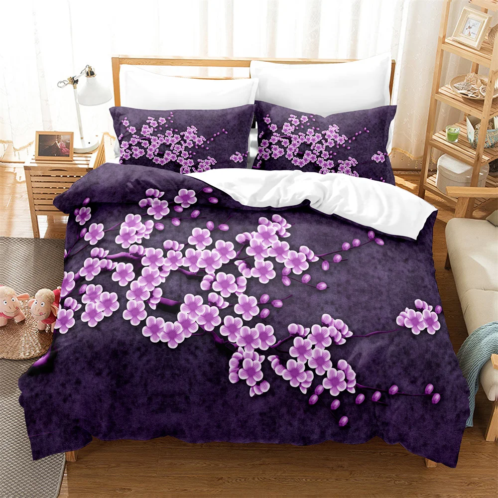 3PCS Purple flower Bedding Sets Home Bedclothes Super King Cover Pillowcase Comforter Textiles Bedding Set
3PCS Purple flower Bedding Sets Home Bedclothes Super King Cover Pillowcase Comforter Textiles Bedding Set