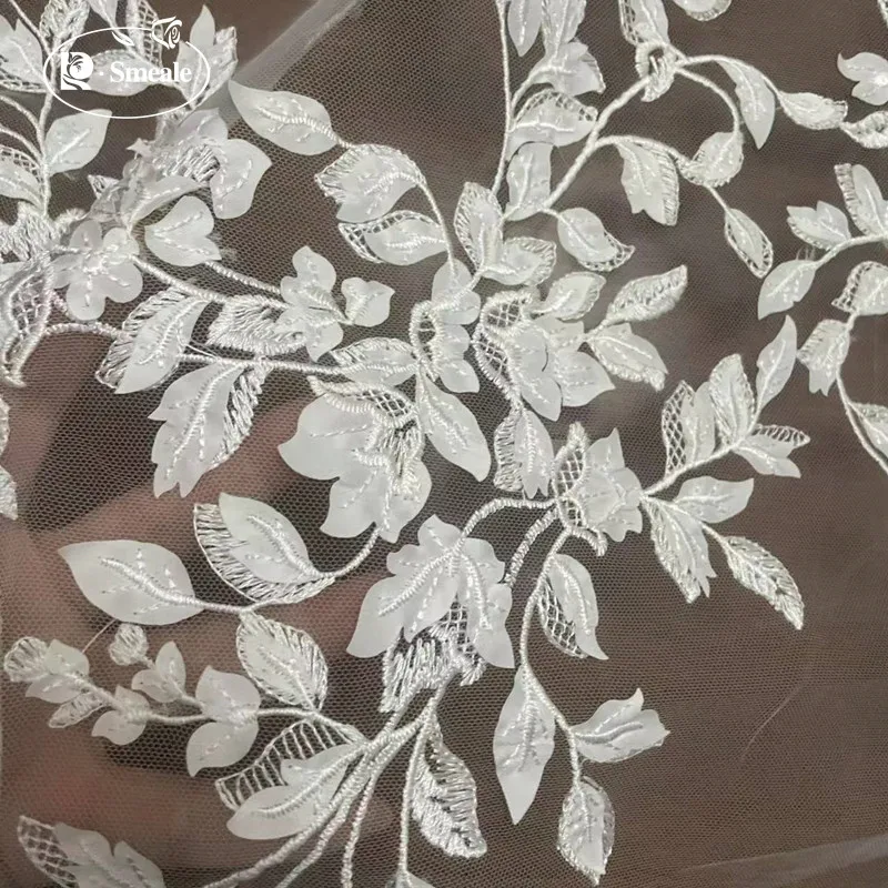 3D Handmade Leaf Applique Mesh Lace Fabric Wedding Dress Dress Long Skirt DIY Handmade Accessories RS3779 
3D Handmade Leaf Applique Mesh Lace Fabric Wedding Dress Dress Long Skirt DIY Handmade Accessories RS3779