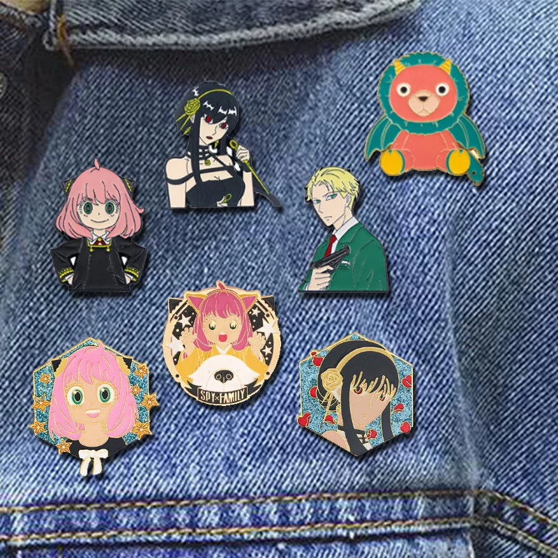 

SPY×FAMILY Enamel Pins Custom Anya Yor Loid Forger Brooches Japan Anime Lapel Badges Cartoon Jewelry Gift for Kids Friends