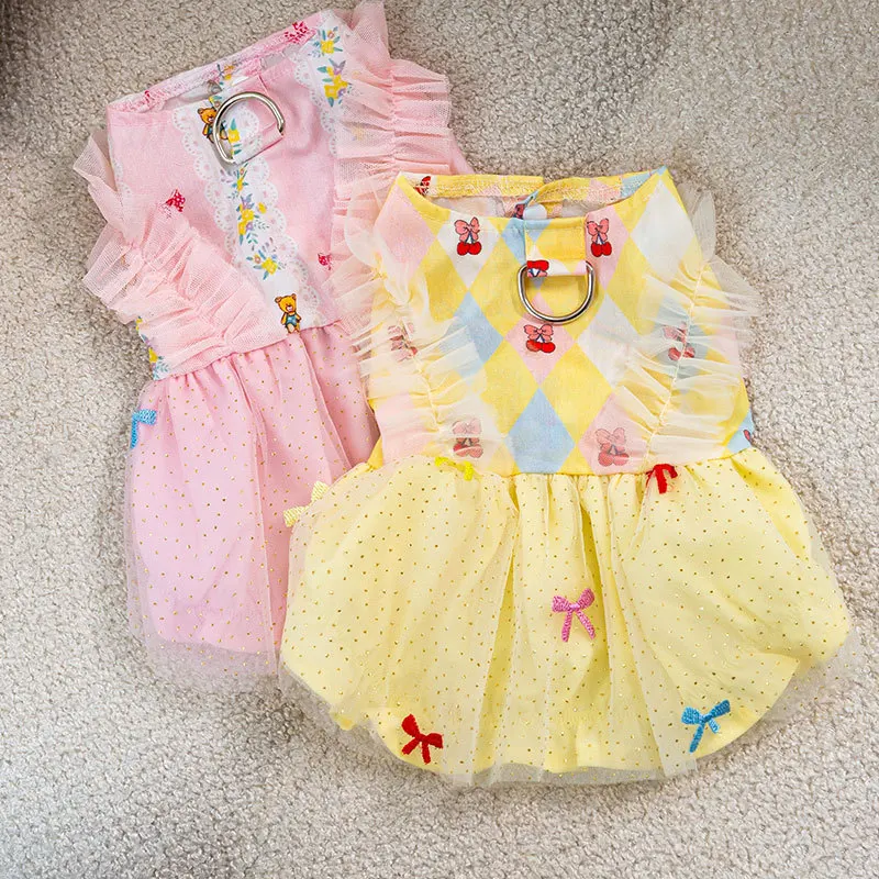 Dog Pet Clothing Bear Flower Traction Dress for Dogs Clothes Cat Small Bowknot Gauze Skirt Cute Thin Spring Summer Yorkshire
Dog Pet Clothing Bear Flower Traction Dress for Dogs Clothes Cat Small Bowknot Gauze Skirt Cute Thin Spring Summer Yorkshire