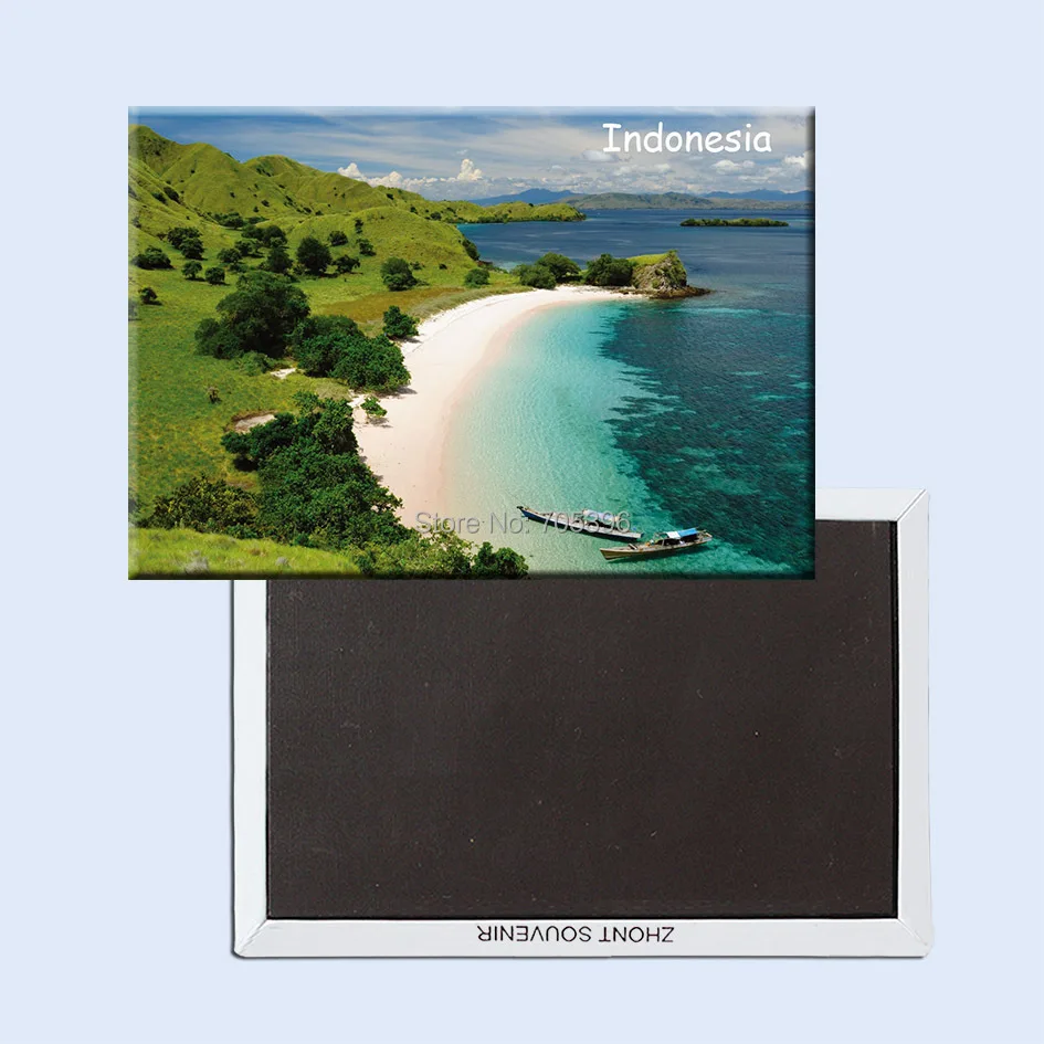 Tourist Refrigerator Magnets 78*54mm,Komodo-National-Park-Indonesia Souvenir Fridge Magnets 20783