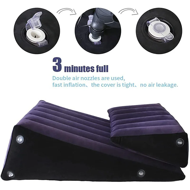 Toughage Wedge Inflate Position Pillow Combo Contoured Support Triangle Cushion PVC Flocking Fabric Soft Portable Furniture
Toughage Wedge Inflate Position Pillow Combo Contoured Support Triangle Cushion PVC Flocking Fabric Soft Portable Furniture