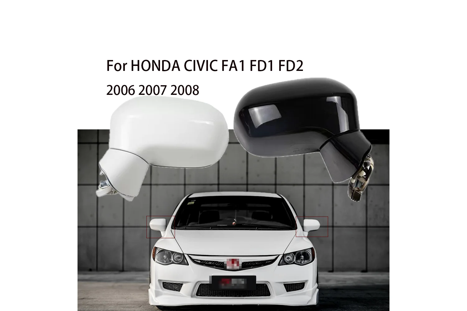 Автомобильное боковое зеркало в сборе для Honda CIVIC FA1 FD1 FD2 2006-2008, Электрическая регулировка, без магнитного сигнала поворота, 3 провода
Автомобильное боковое зеркало в сборе для Honda CIVIC FA1 FD1 FD2 2006-2008, Электрическая регулировка, без магнитного сигнала поворота, 3 провода