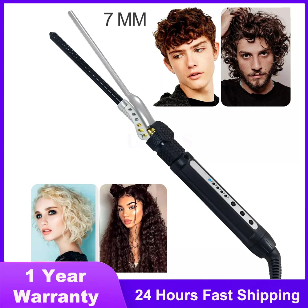 Electric Curlers for Short Hair 7mm Curling Iron Hair Curler Corrugated Curls Ceramic Curling Wand Small Hair Crimper Iron Waves
Electric Curlers for Short Hair 7mm Curling Iron Hair Curler Corrugated Curls Ceramic Curling Wand Small Hair Crimper Iron Waves