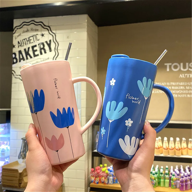 560ML Lotus Sunflower Ceramic Mug Korean Cute Cup Office Large Capacity Straw Water Bottle Student Couple Water Cup
560ML Lotus Sunflower Ceramic Mug Korean Cute Cup Office Large Capacity Straw Water Bottle Student Couple Water Cup
