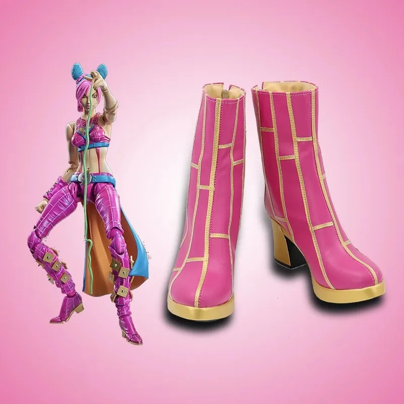 Anime JoJo‘s Bizarre Adventure Jolyne Cujoh Shoes Cosplay Women Pink High Heels Boots Halloween Costumes Accessory Custom Made
Anime JoJo‘s Bizarre Adventure Jolyne Cujoh Shoes Cosplay Women Pink High Heels Boots Halloween Costumes Accessory Custom Made